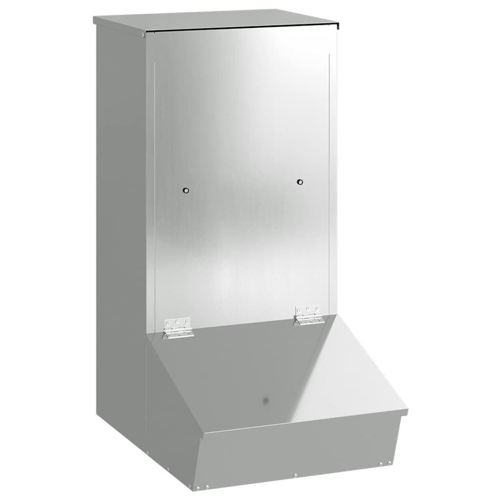 vidaXL Ταΐστρα Γουρουνιών Ασημί 55 x 38 x 76 εκ. Επικαλυμμένος Χάλυβας