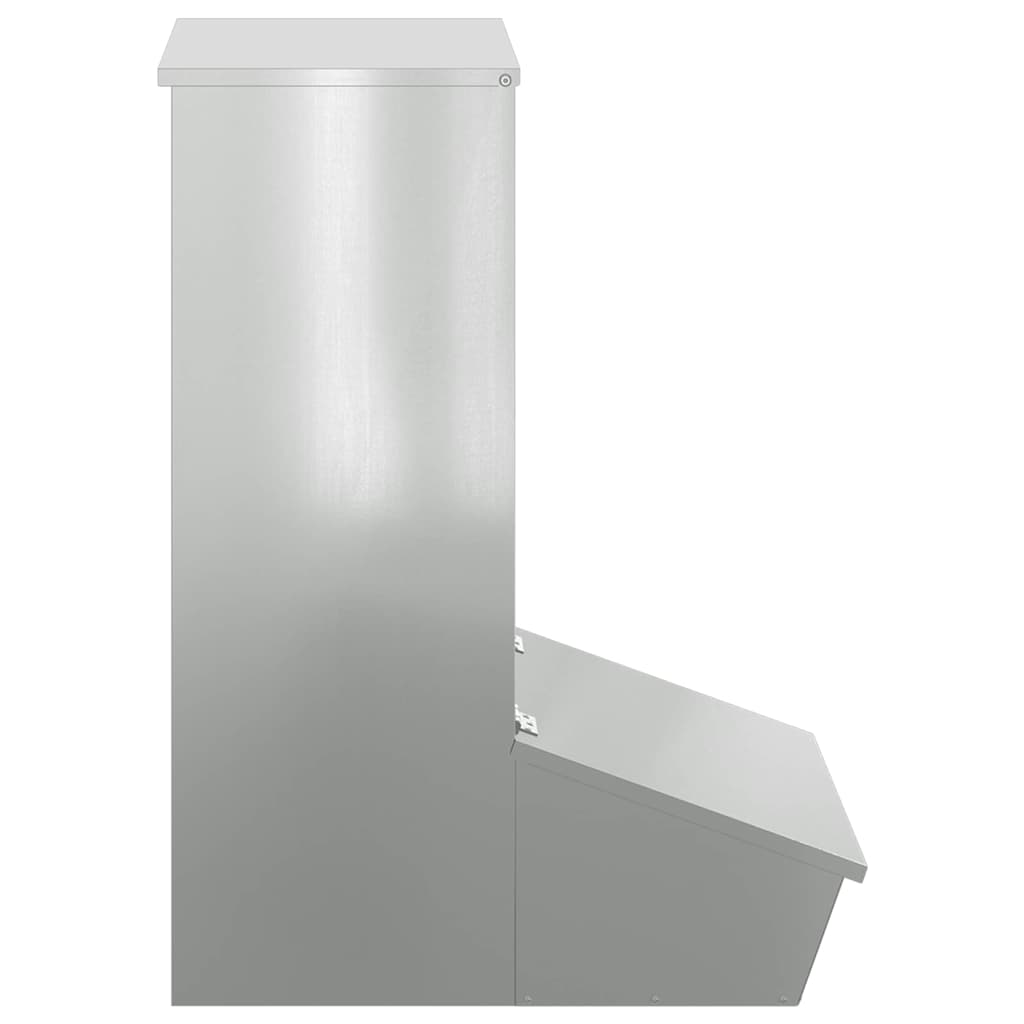vidaXL Ταΐστρα Γουρουνιών Ασημί 55 x 38 x 76 εκ. Επικαλυμμένος Χάλυβας