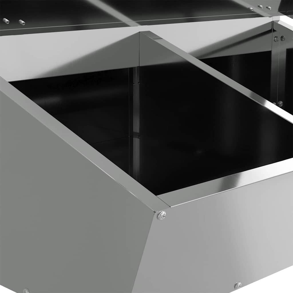 vidaXL Ταΐστρα Γουρουνιών Ασημί 82 x 51 x 91,5 εκ.