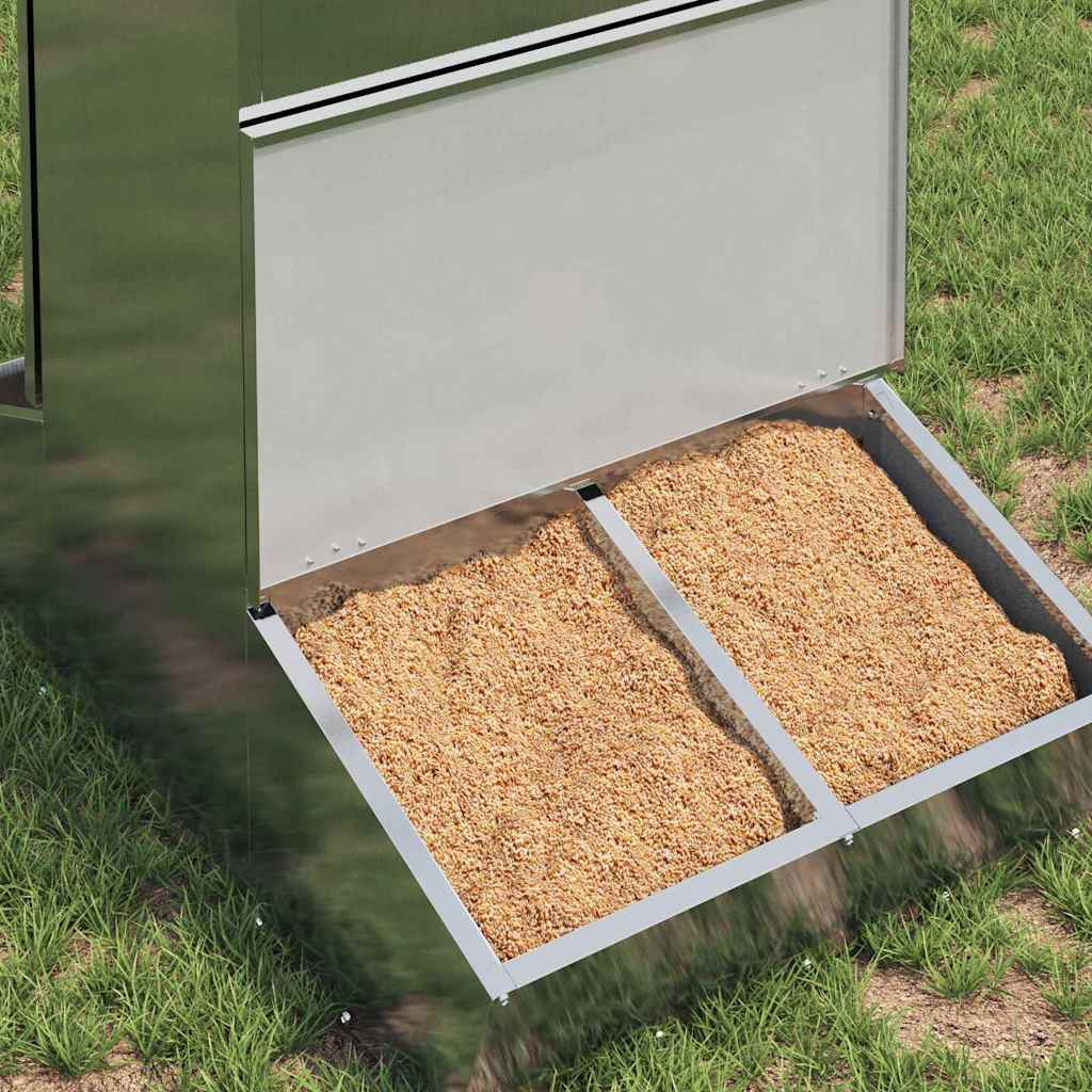 vidaXL Ταΐστρα Γουρουνιών Ασημί 82 x 51 x 91,5 εκ.