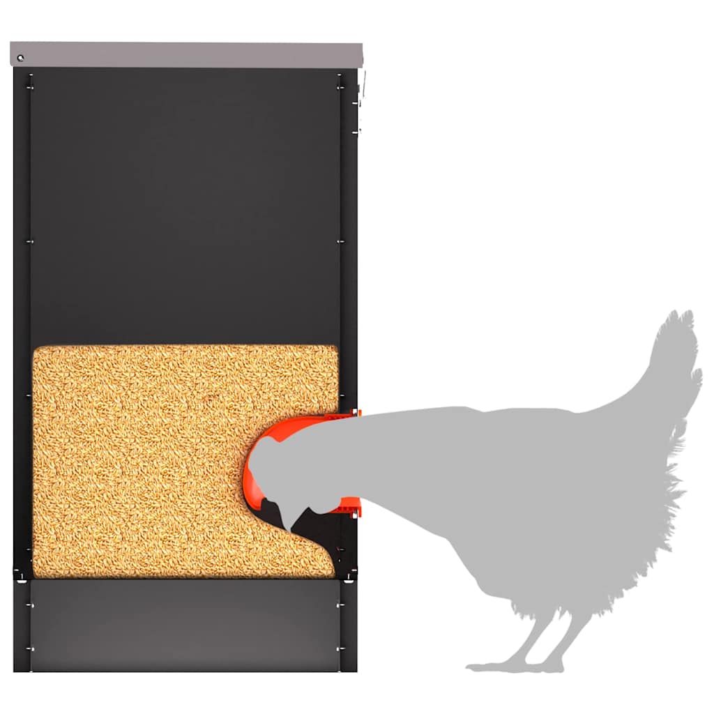 vidaXL Ταΐστρα κοτόπουλων Μαύρο 60,5 x 29 x 51 εκ. 25 kg