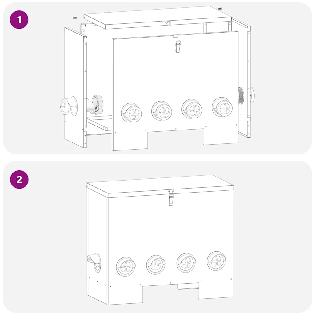vidaXL Ταΐστρα κοτόπουλων Λαδί 60,5 x 29 x 51 εκ. 25 kg