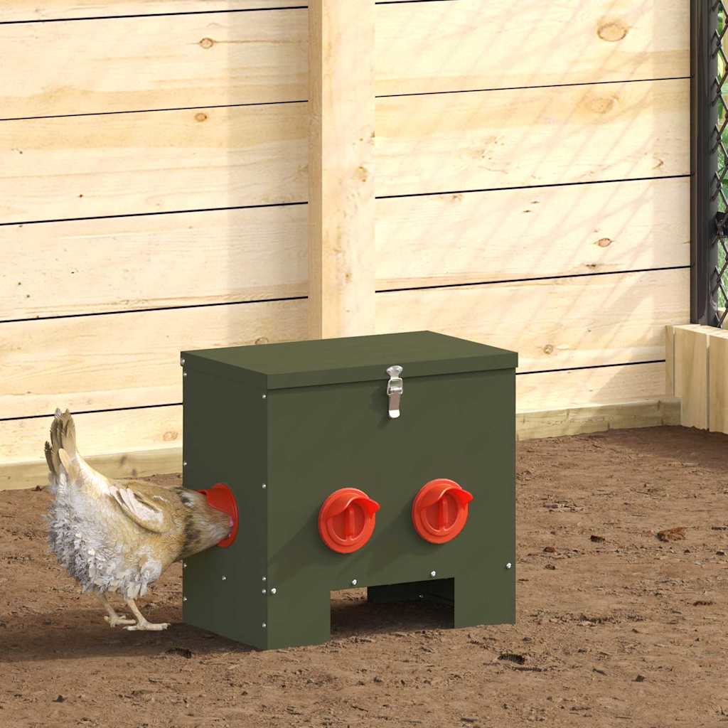 vidaXL Ταΐστρα κοτόπουλων Λαδί 40,5 x 25 x 38 εκ. 20 kg