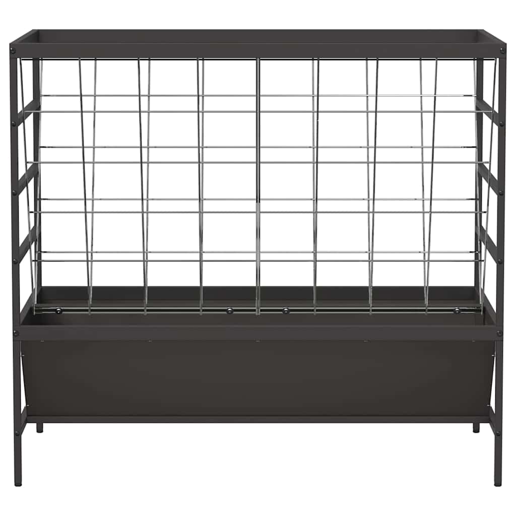 vidaXL Ταΐστρα για ζώα Μαύρο 100 x 60 x 90 εκ. Ψυχρής Έλασης Χάλυβας