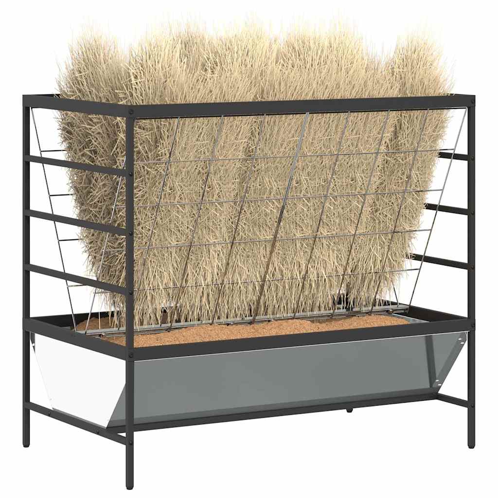 vidaXL Ταΐστρα για ζώα Ασημί 100 x 60 x 90 εκ. Επικαλυμμένος Χάλυβας