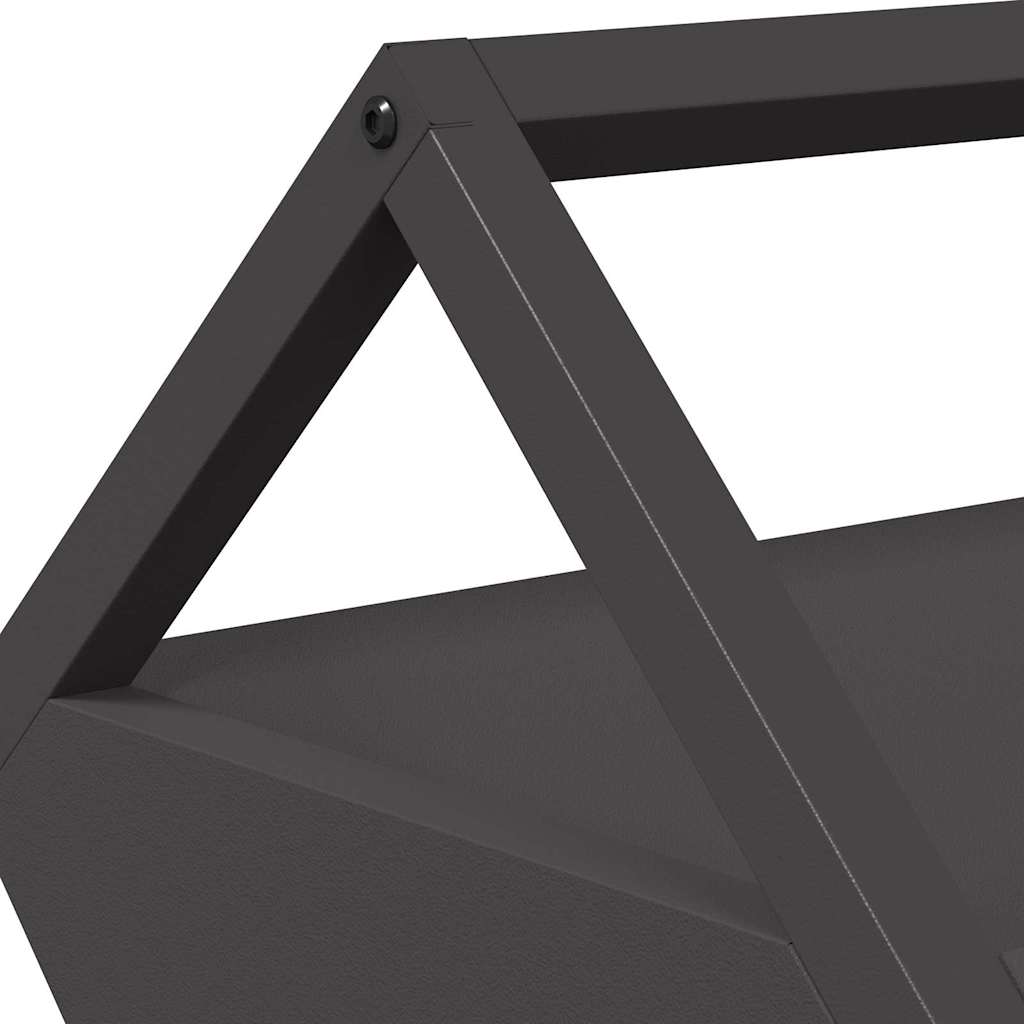 vidaXL Ταΐστρα για ζώα Μαύρο 111 x 76 x 38 εκ Ψυχρής Έλασης Χάλυβας