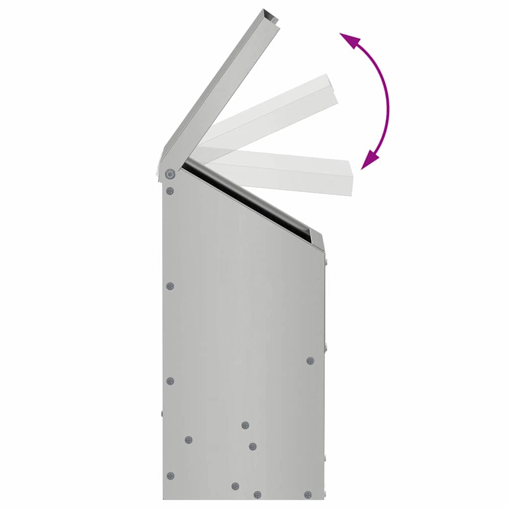 vidaXL Ταΐστρα κοτόπουλων Ασημί 21 x 16 x 33 εκ. Επικαλυμμένος Χάλυβας