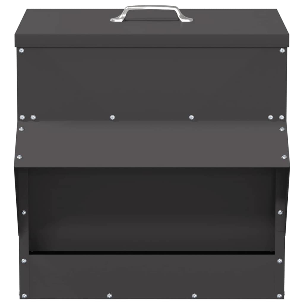 vidaXL Ταΐστρα κοτόπουλων Μαύρο 40,5 x 45 x 41 cm