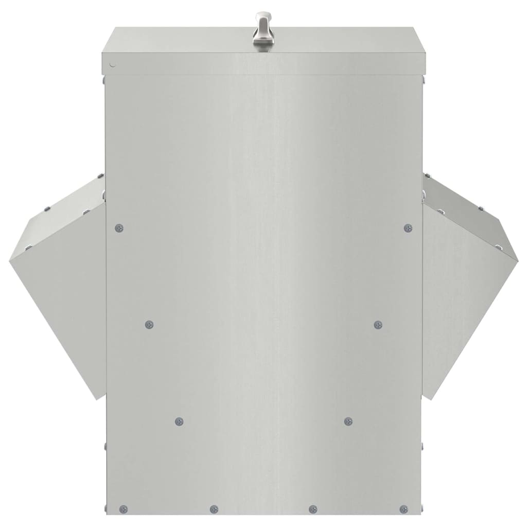 vidaXL Ταΐστρα κοτόπουλων Ασημί 40,5 x 45 x 41 cm