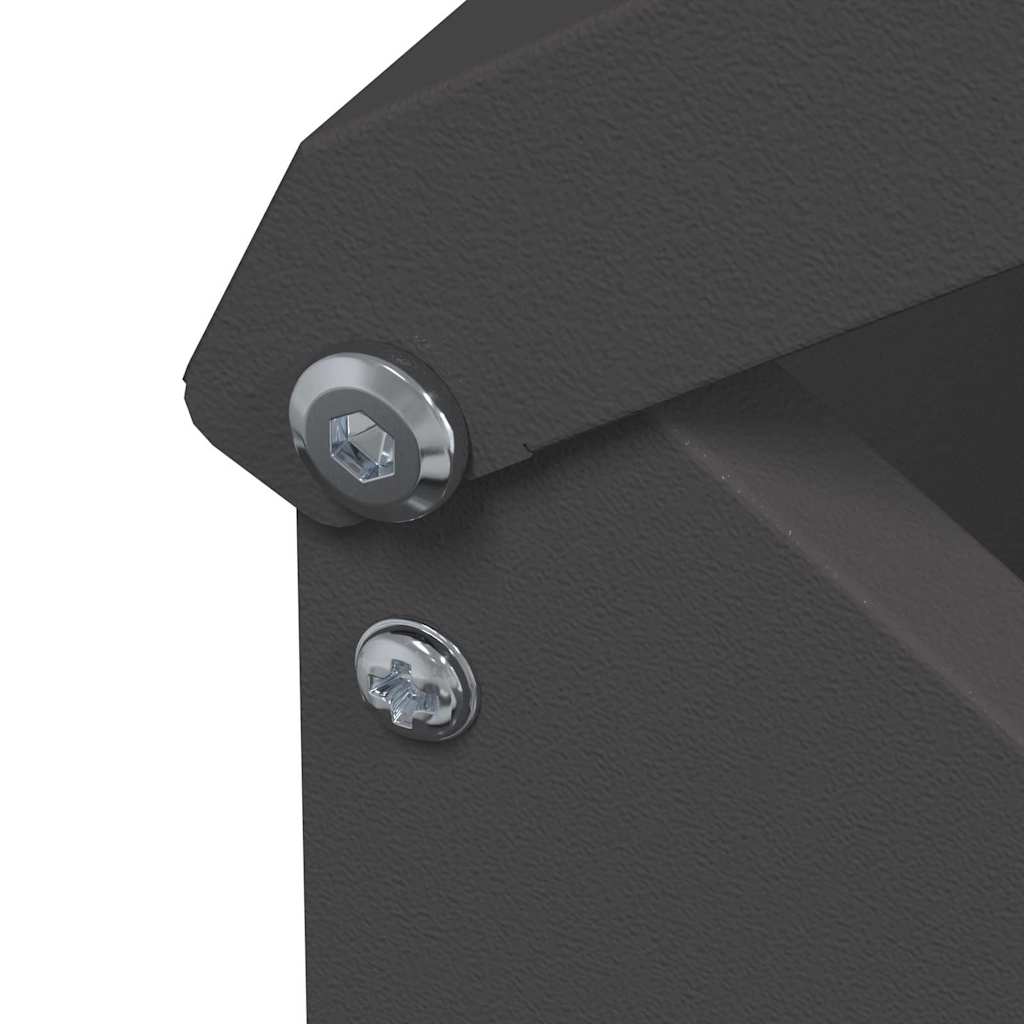 vidaXL Ταΐστρα κοτόπουλων Μαύρο 13 x 12 x 51 εκ. Ψυχρής Έλασης Χάλυβας