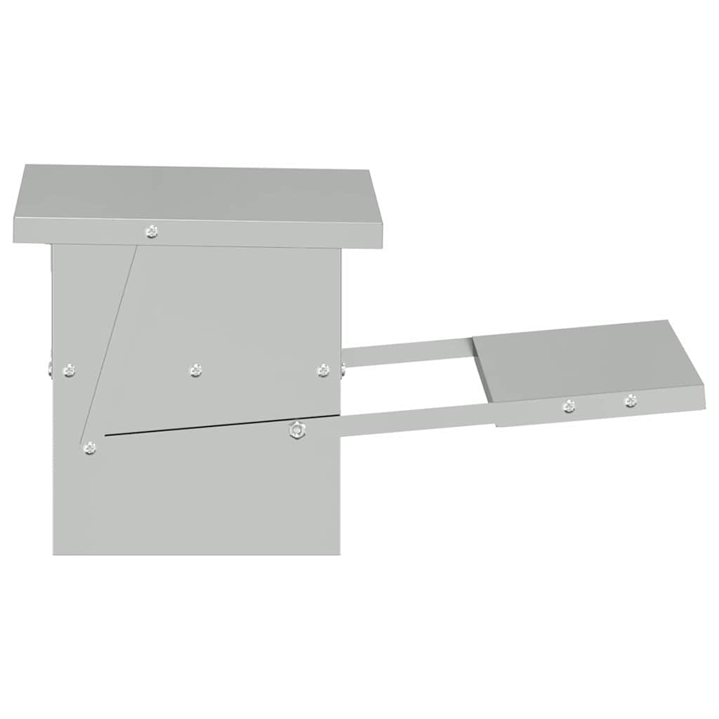 vidaXL Ταΐστρα Κοτόπουλου με Πεντάλ Ασημί 48,5 x 39,5 x 19 εκ.