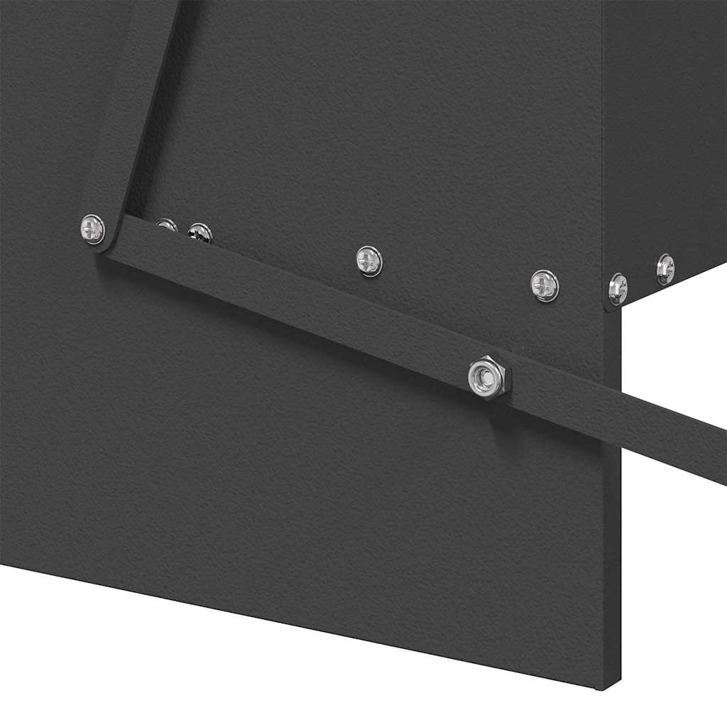 vidaXL Ταΐστρα Κοτόπουλου με Πεντάλ Μαύρο 75 x 53 x 20,5 εκ 10 kg