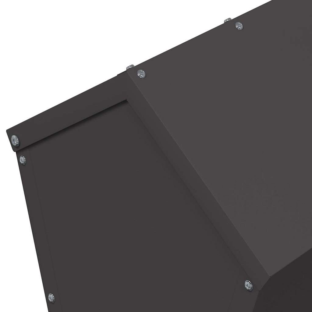 vidaXL Ταΐστρα κοτόπουλων Μαύρο 40 x 40 x 45 cm Ψυχρής Έλασης Χάλυβας