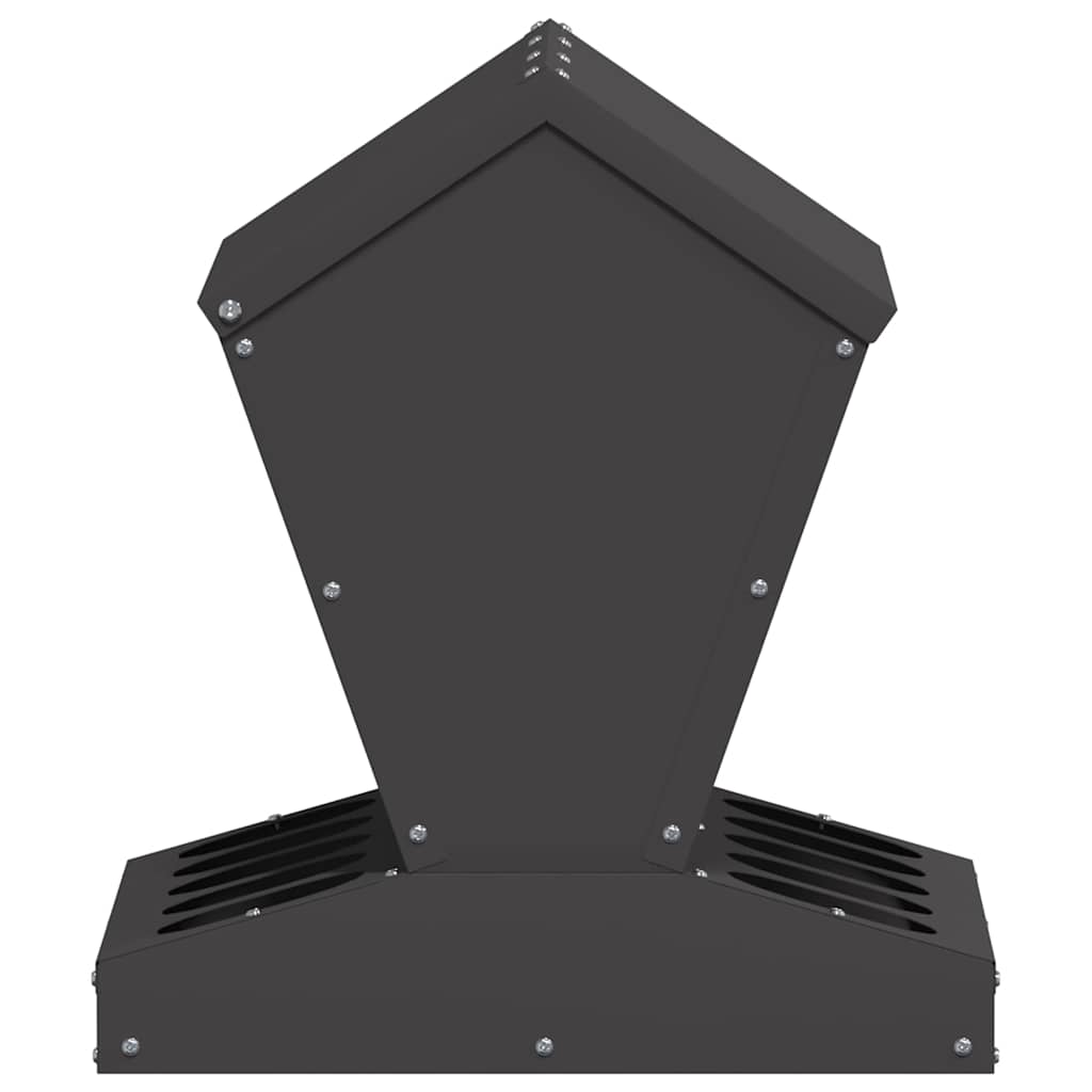 vidaXL Ταΐστρα κοτόπουλων Μαύρο 40 x 40 x 45 cm Ψυχρής Έλασης Χάλυβας