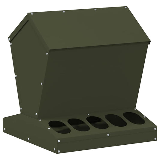 vidaXL Ταΐστρα κοτόπουλων Ελιά Πράσινη 40 x 40 x 45 cm