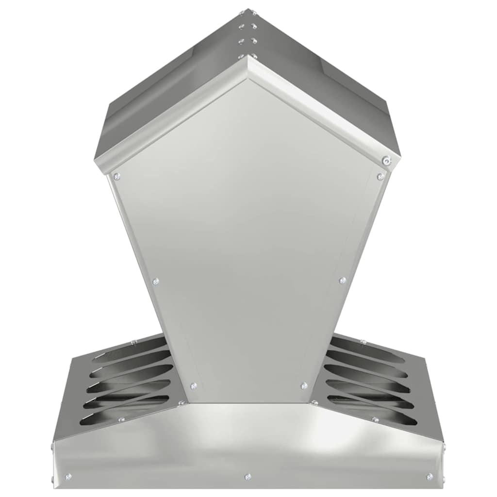 vidaXL Ταΐστρα κοτόπουλων Ασημί 40 x 40 x 45 cm Επικαλυμμένος Χάλυβας
