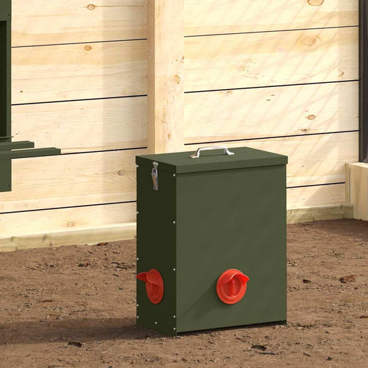 vidaXL Ταΐστρα κοτόπουλων Λαδί 32,5 x 20,5 x 43 εκ 25 kg