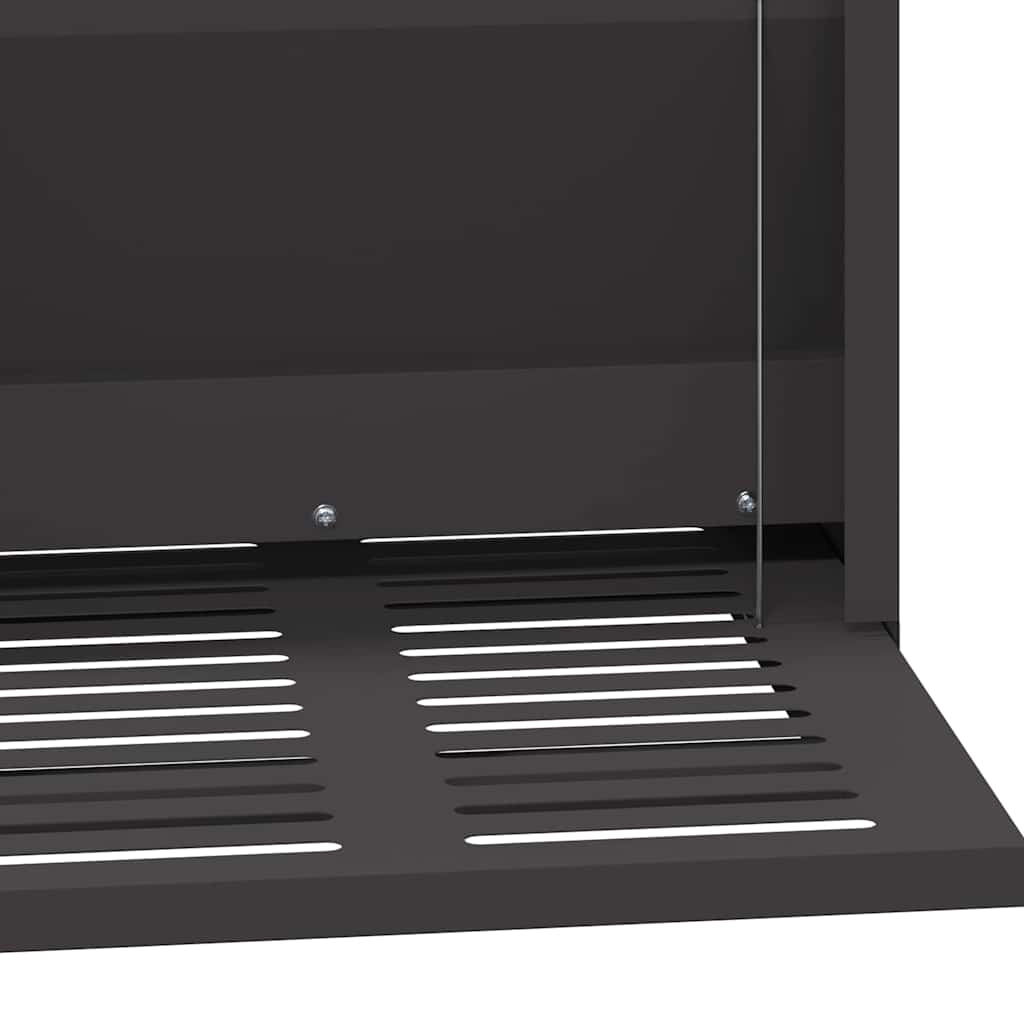 vidaXL Ταΐστρα Κοτόπουλου με Πεντάλ Μαύρο 33 x 42 x 40 εκ.