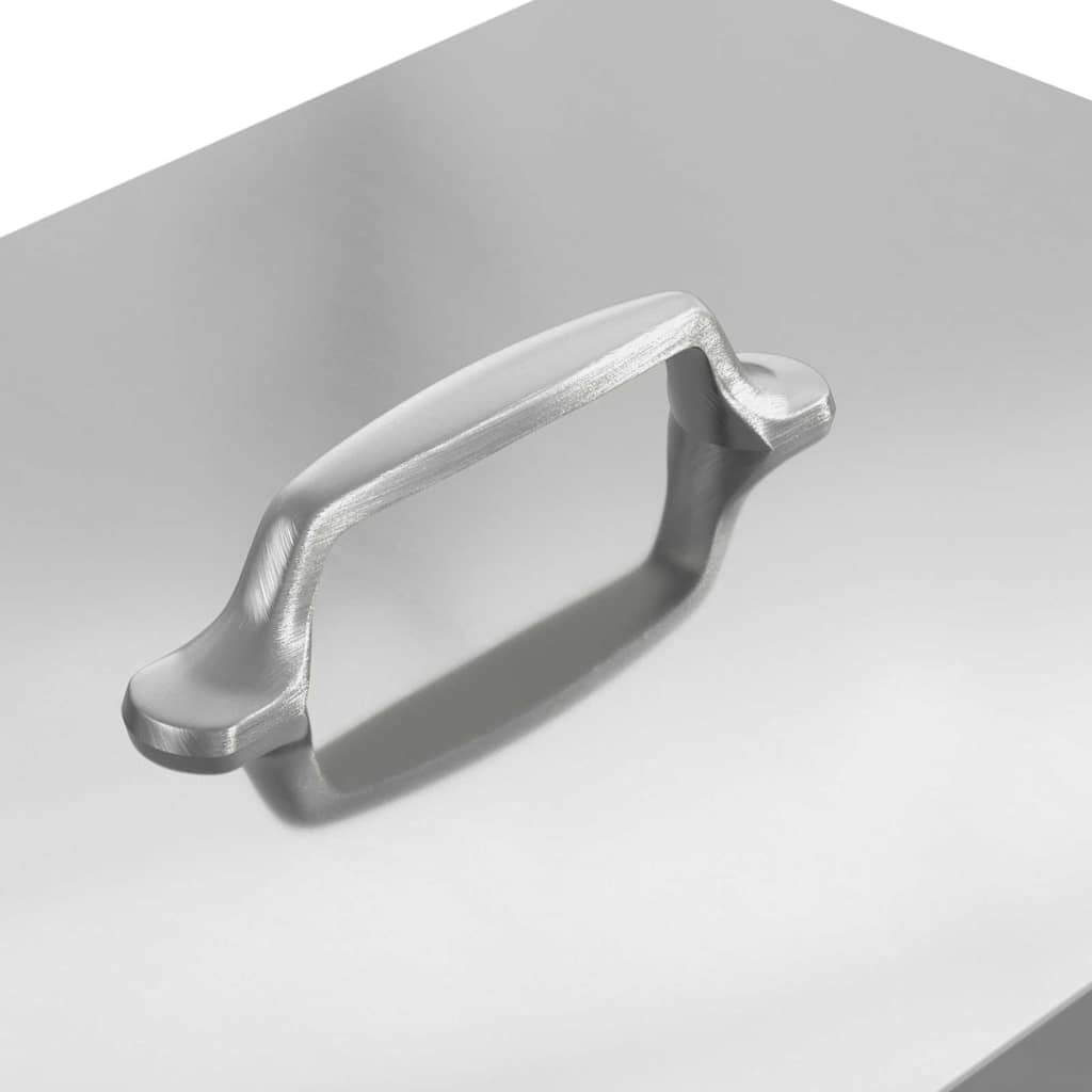 vidaXL Ταΐστρα Κοτόπουλου με Πεντάλ Ασημί 33 x 42 x 40 εκ.