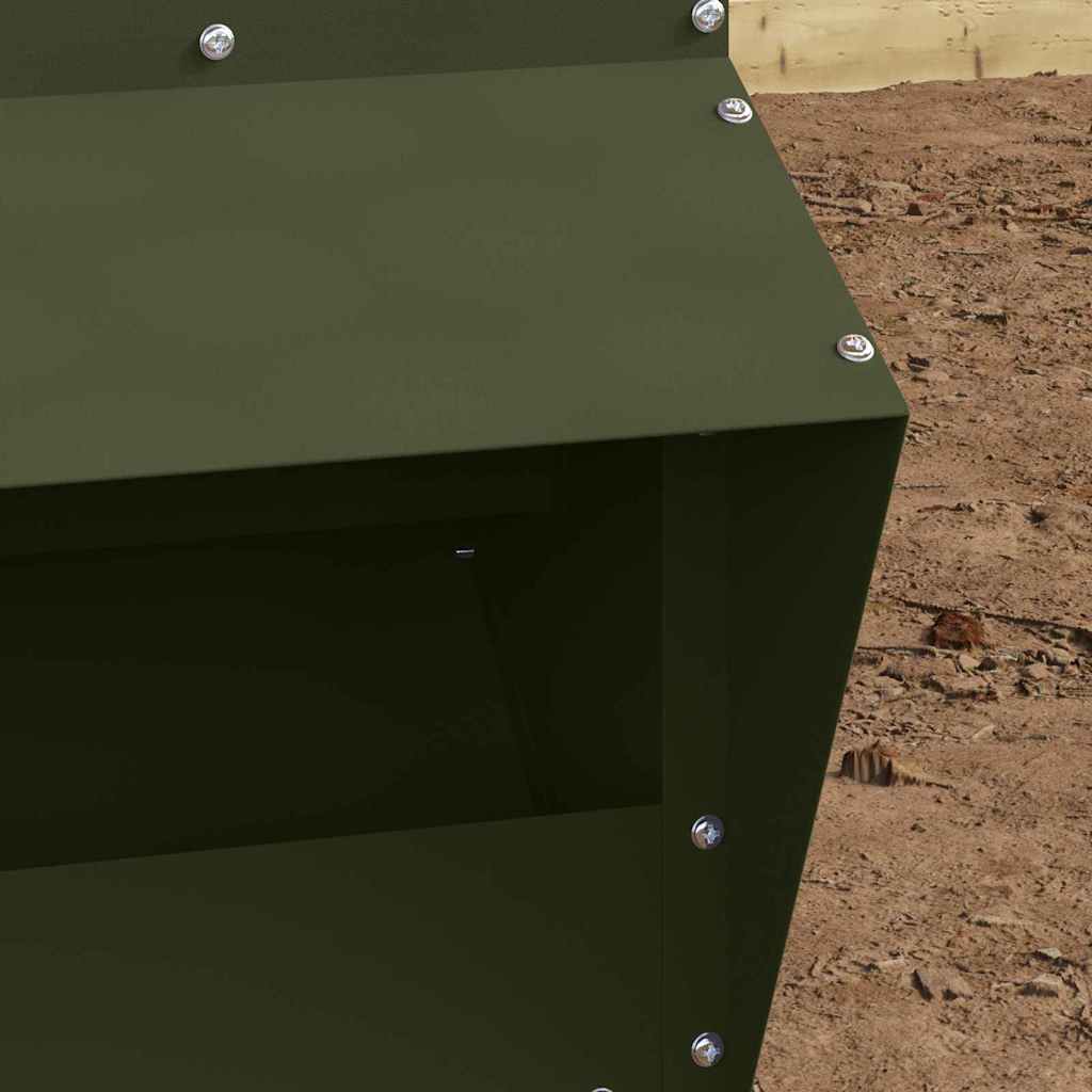vidaXL Ταΐστρα κοτόπουλων Ελιά Πράσινη 20 x 25 x 35 εκ.