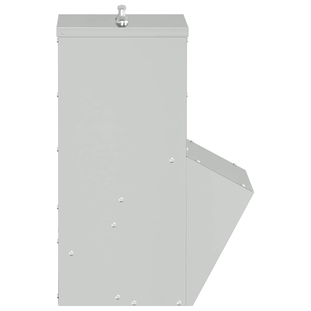 vidaXL Ταΐστρα κοτόπουλων Ασημί 20 x 25 x 35 εκ. Επικαλυμμένος Χάλυβας