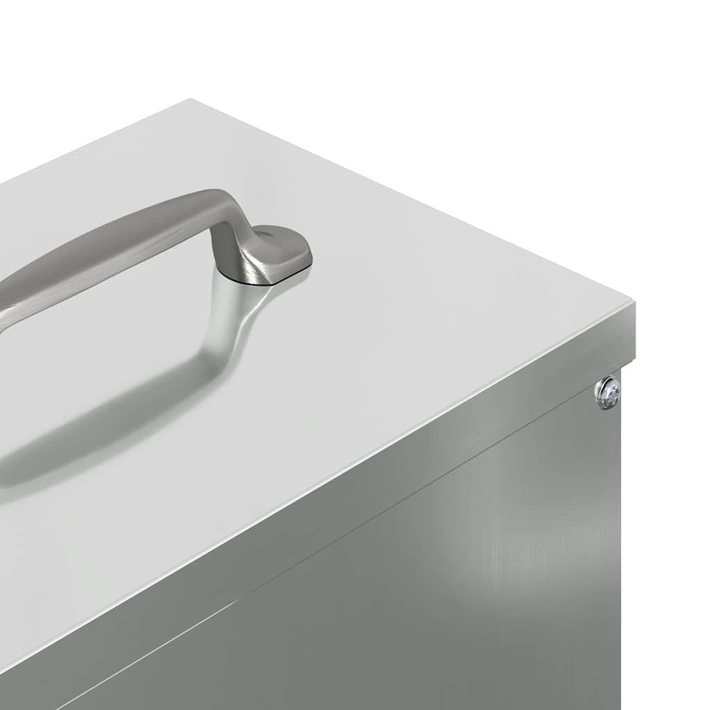 vidaXL Ταΐστρα κοτόπουλων Ασημί 20 x 25 x 35 εκ. Επικαλυμμένος Χάλυβας