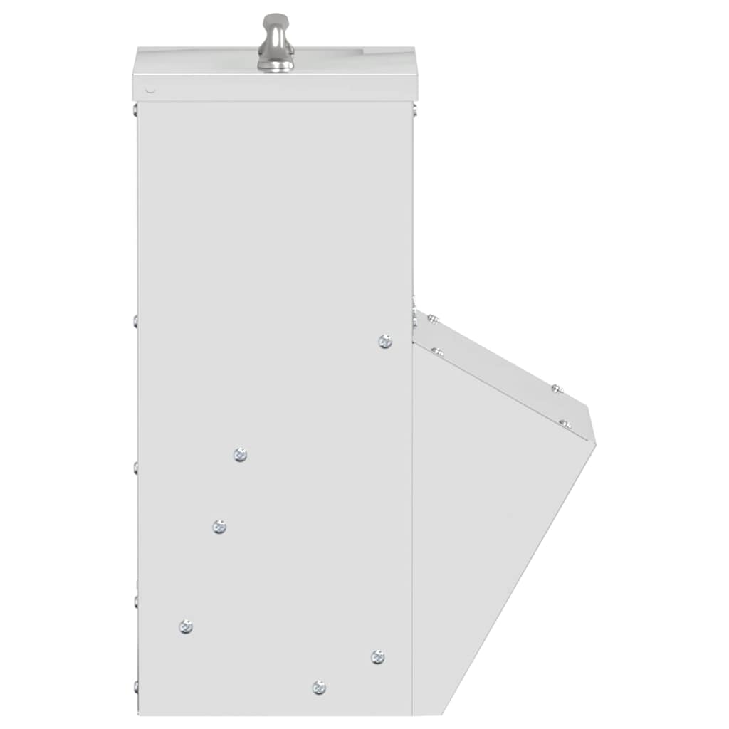 vidaXL Ταΐστρα κοτόπουλων Ασημί 20 x 25 x 35 εκ. Επικαλυμμένος Χάλυβας