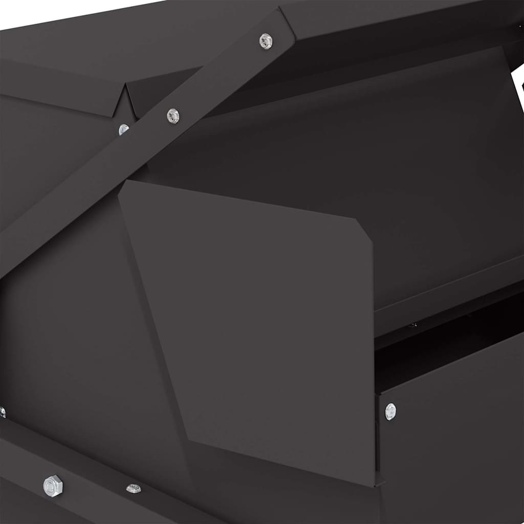 vidaXL Ταΐστρα Κοτόπουλου με Πεντάλ Μαύρο 50 x 40 x 29 εκ.