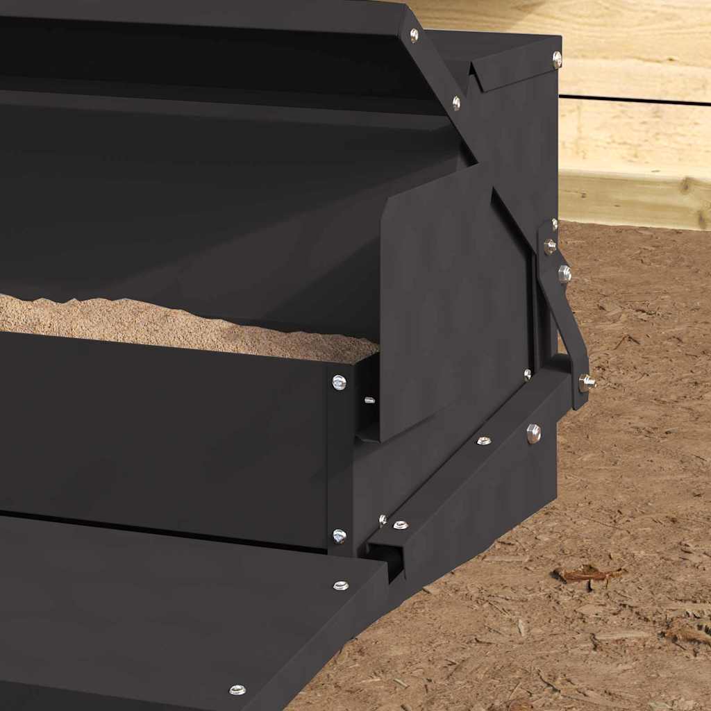 vidaXL Ταΐστρα Κοτόπουλου με Πεντάλ Μαύρο 50 x 40 x 29 εκ.