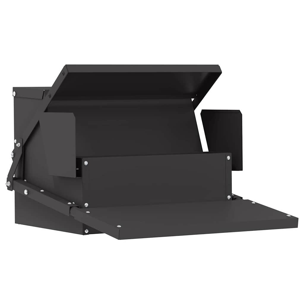 vidaXL Ταΐστρα Κοτόπουλου με Πεντάλ Μαύρο 50 x 40 x 29 εκ.