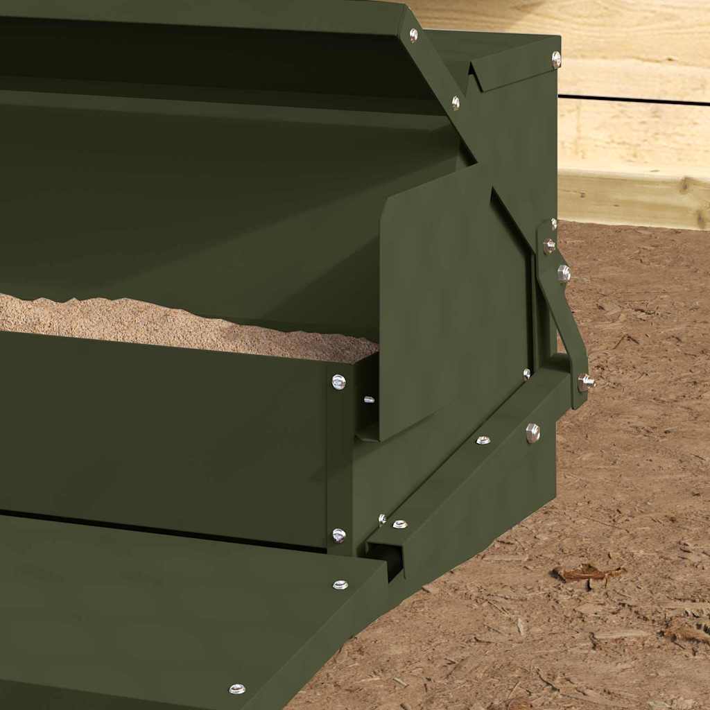 vidaXL Ταΐστρα Κοτόπουλου με Πεντάλ Λαδί 50 x 40 x 29 εκ. 2 κιλά