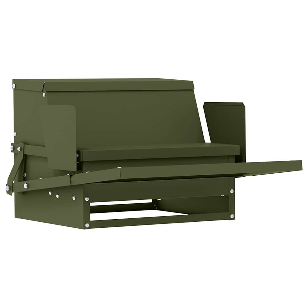 vidaXL Ταΐστρα Κοτόπουλου με Πεντάλ Λαδί 50 x 40 x 29 εκ. 2 κιλά