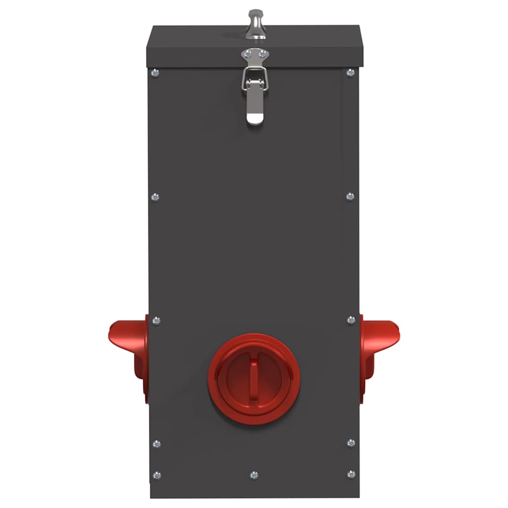 vidaXL Ταΐστρα κοτόπουλων 2 pcs Μαύρο 32,5 x 20,5 x 43 εκ