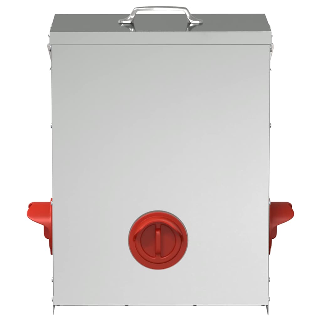 vidaXL Ταΐστρα κοτόπουλων 2 pcs Ασημί 32,5 x 20,5 x 43 εκ