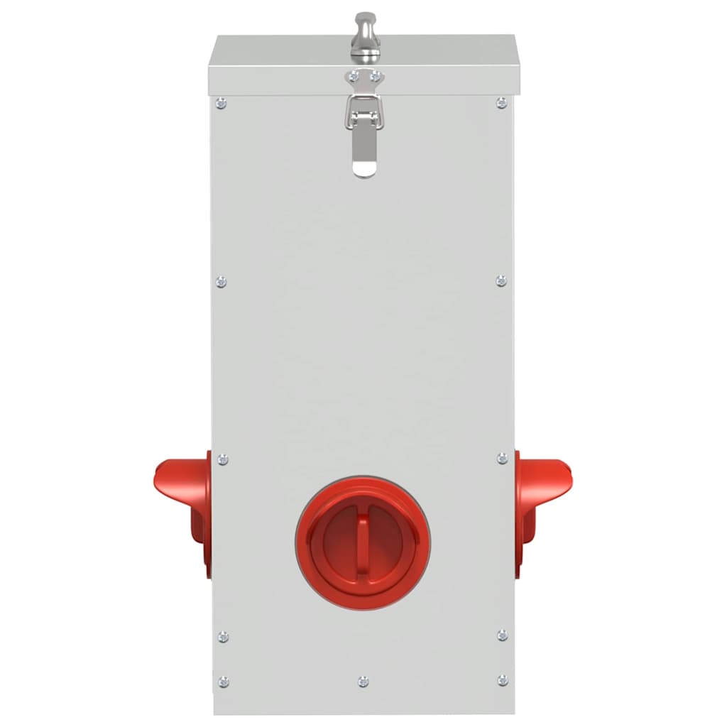 vidaXL Ταΐστρα κοτόπουλων 2 pcs Ασημί 32,5 x 20,5 x 43 εκ