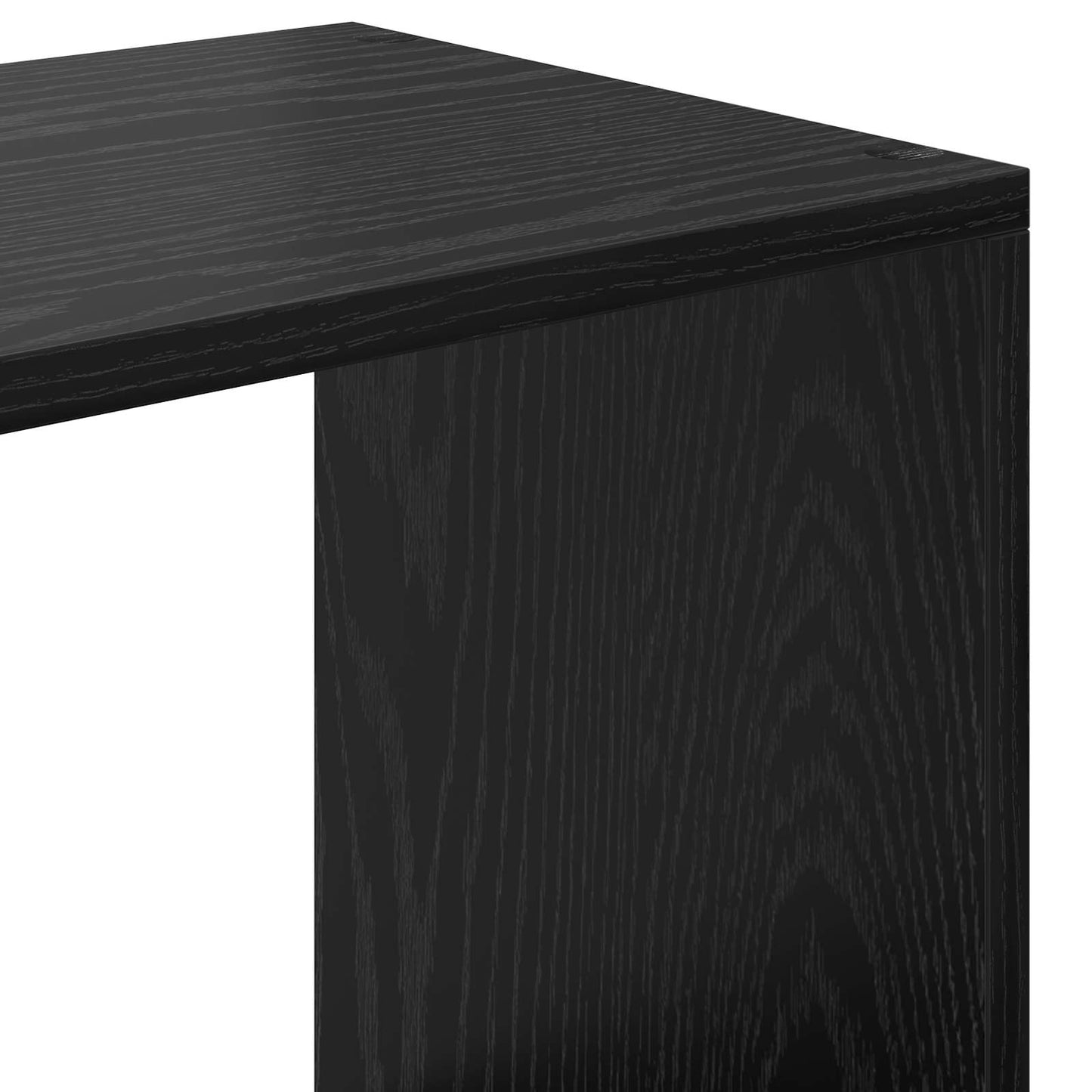 vidaXL Βιβλιοθήκη Μαύρη Οξυά 137,5 x 29 x 137,5 εκ Επεξεργασμένο ξύλο