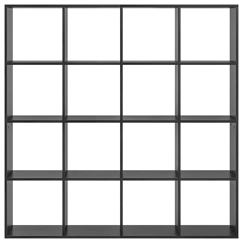 vidaXL Βιβλιοθήκη Μαύρη δρυς 137.5 x 29 x 137.5 εκ Επεξεργασμένο ξύλο
