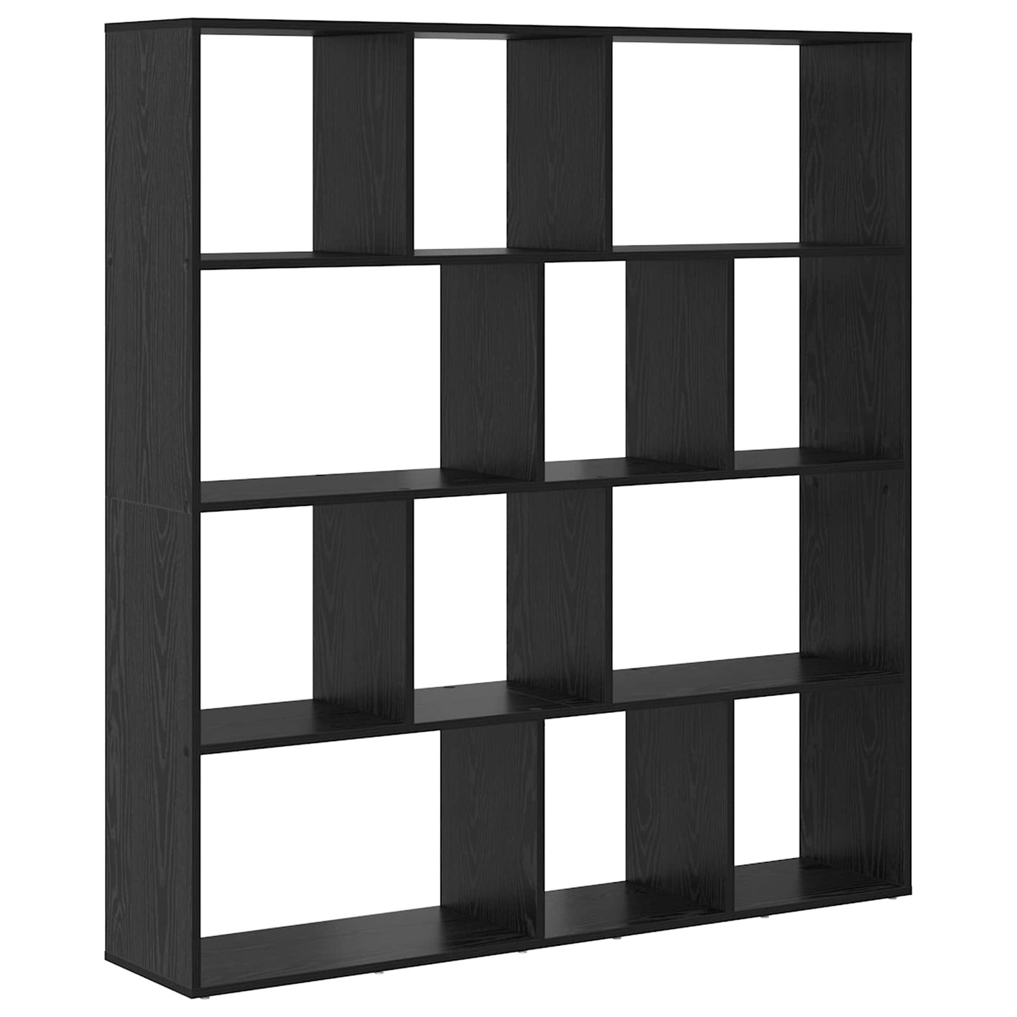 vidaXL Βιβλιοθήκη Μαύρη Οξυά 132 x 29 x 141,5 εκ. Επεξεργασμένο ξύλο