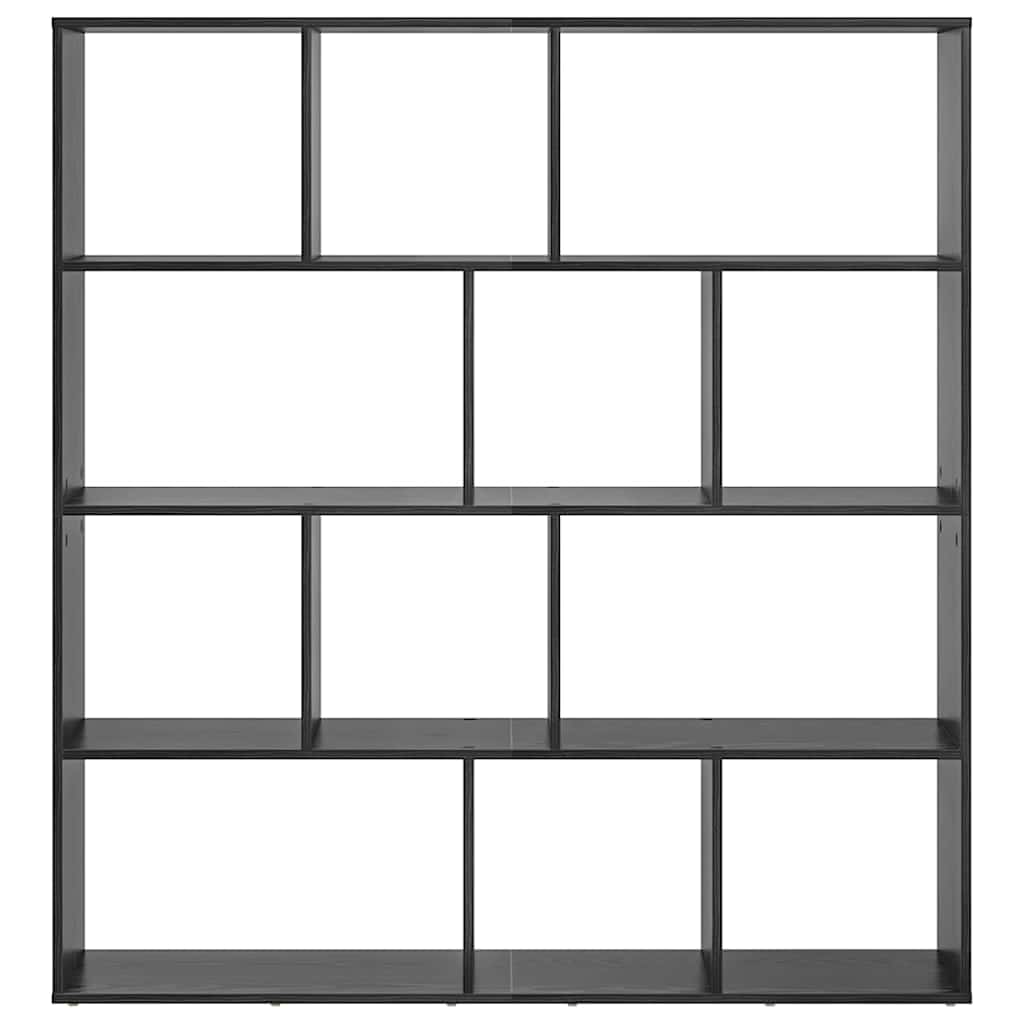 vidaXL Βιβλιοθήκη Μαύρη δρυς 132 x 29 x 141.5 εκ. Επεξεργασμένο ξύλο