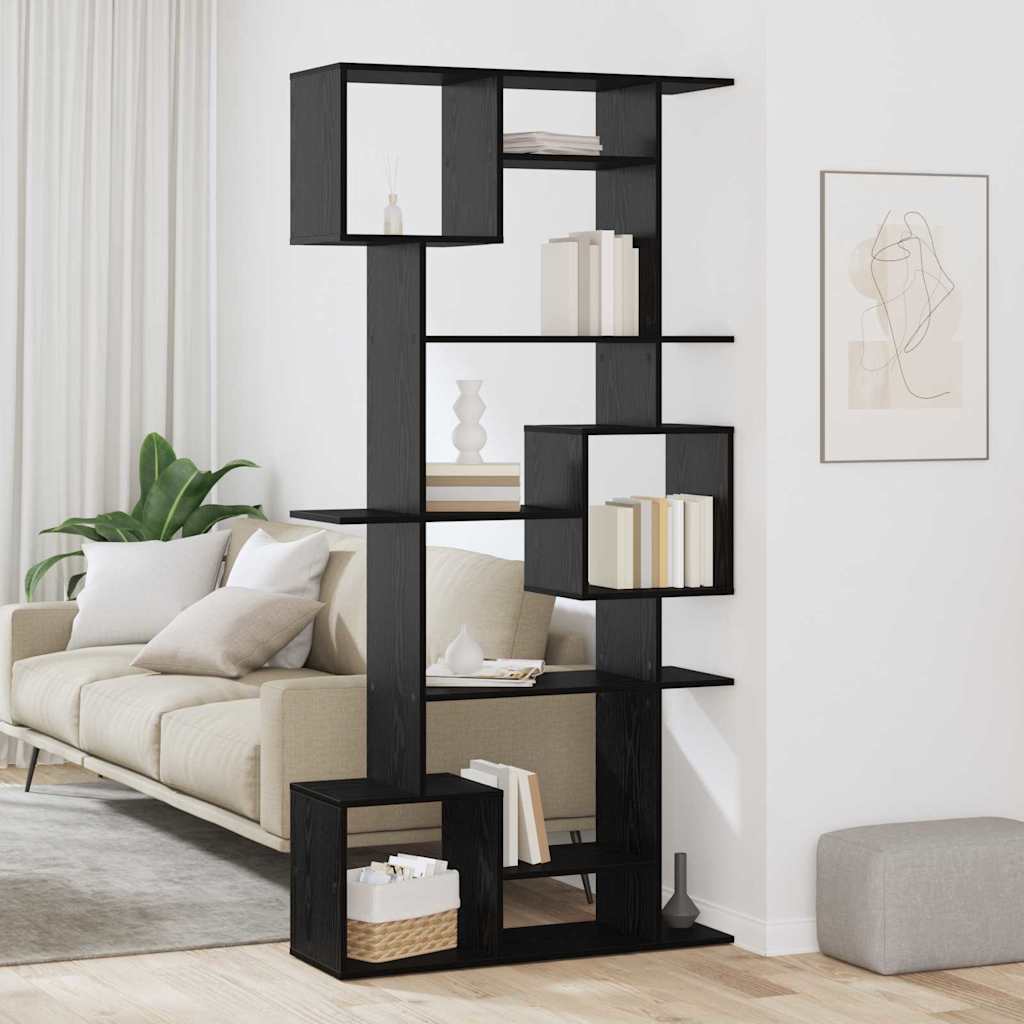 vidaXL Βιβλιοθήκη Μαύρη δρυς 92 x 29 x 188 εκ. Επεξεργασμένο ξύλο