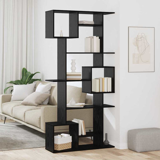 vidaXL Βιβλιοθήκη Μαύρη δρυς 92 x 29 x 188 εκ. Επεξεργασμένο ξύλο