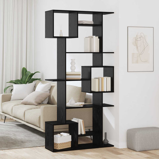 vidaXL Βιβλιοθήκη Μαύρη Οξυά 92 x 29 x 188 εκ. Επεξεργασμένο ξύλο