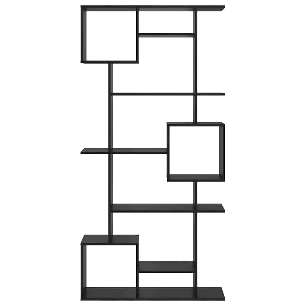 vidaXL Βιβλιοθήκη Μαύρη δρυς 92 x 29 x 188 εκ. Επεξεργασμένο ξύλο