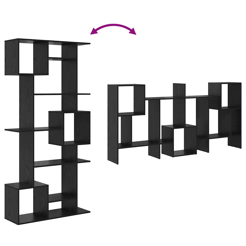 vidaXL Βιβλιοθήκη Μαύρη δρυς 92 x 29 x 188 εκ. Επεξεργασμένο ξύλο