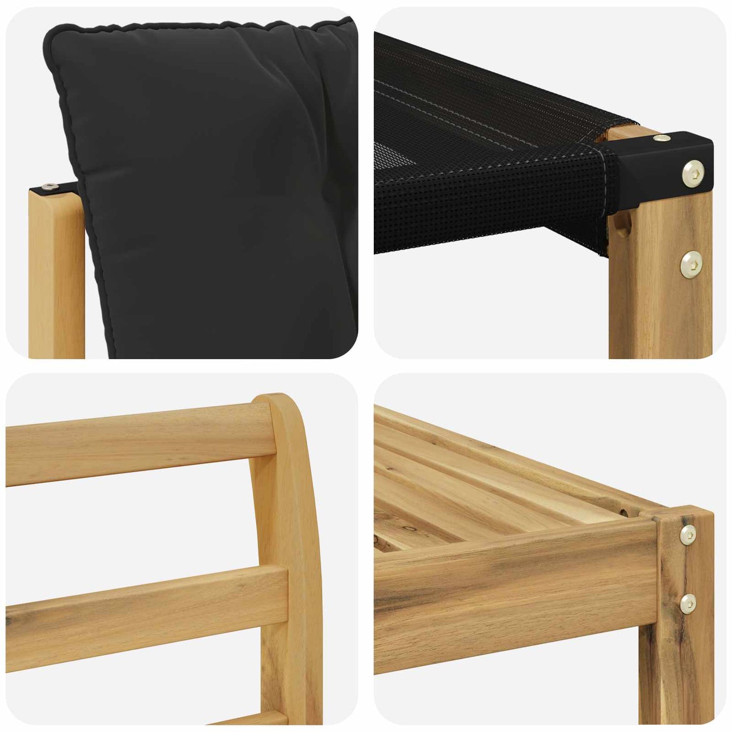 vidaXL Σειρά Καναπέ Εξωτερικού 7 τμχ. Λευκό και Μαύρο