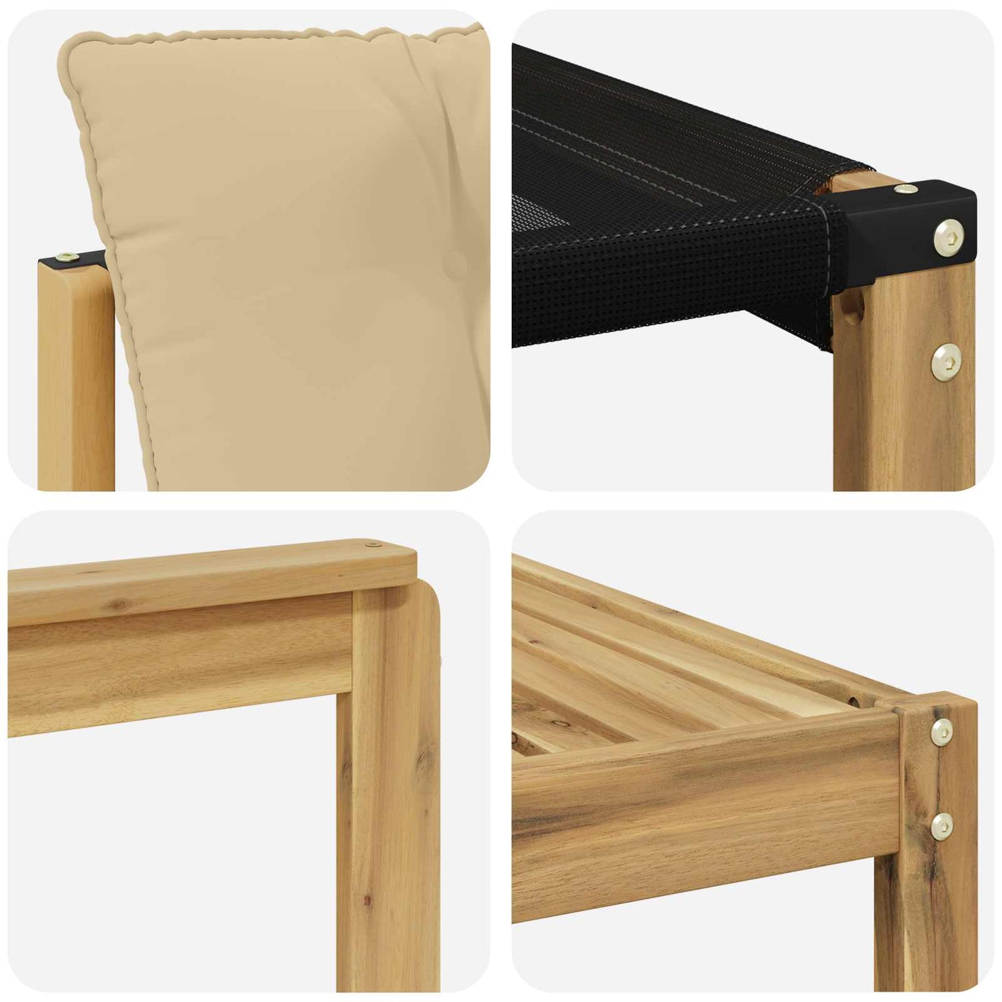 vidaXL Σειρά Καναπέ Εξωτερικού με μαξιλάρι 9 pcs Λευκό και Μπεζ