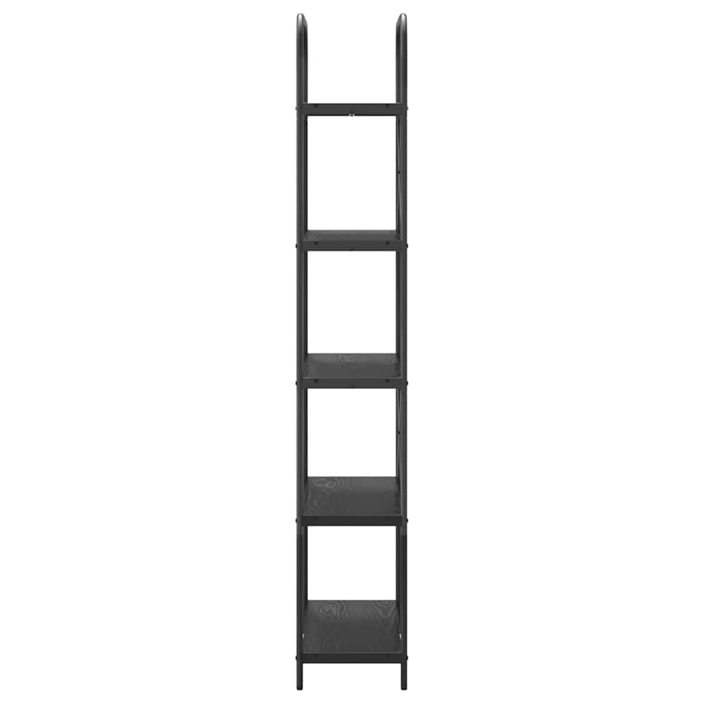 vidaXL Ράφι Βιβλίων Μαύρη δρυς 80 x 30 x 183 εκ Επεξεργασμένο ξύλο