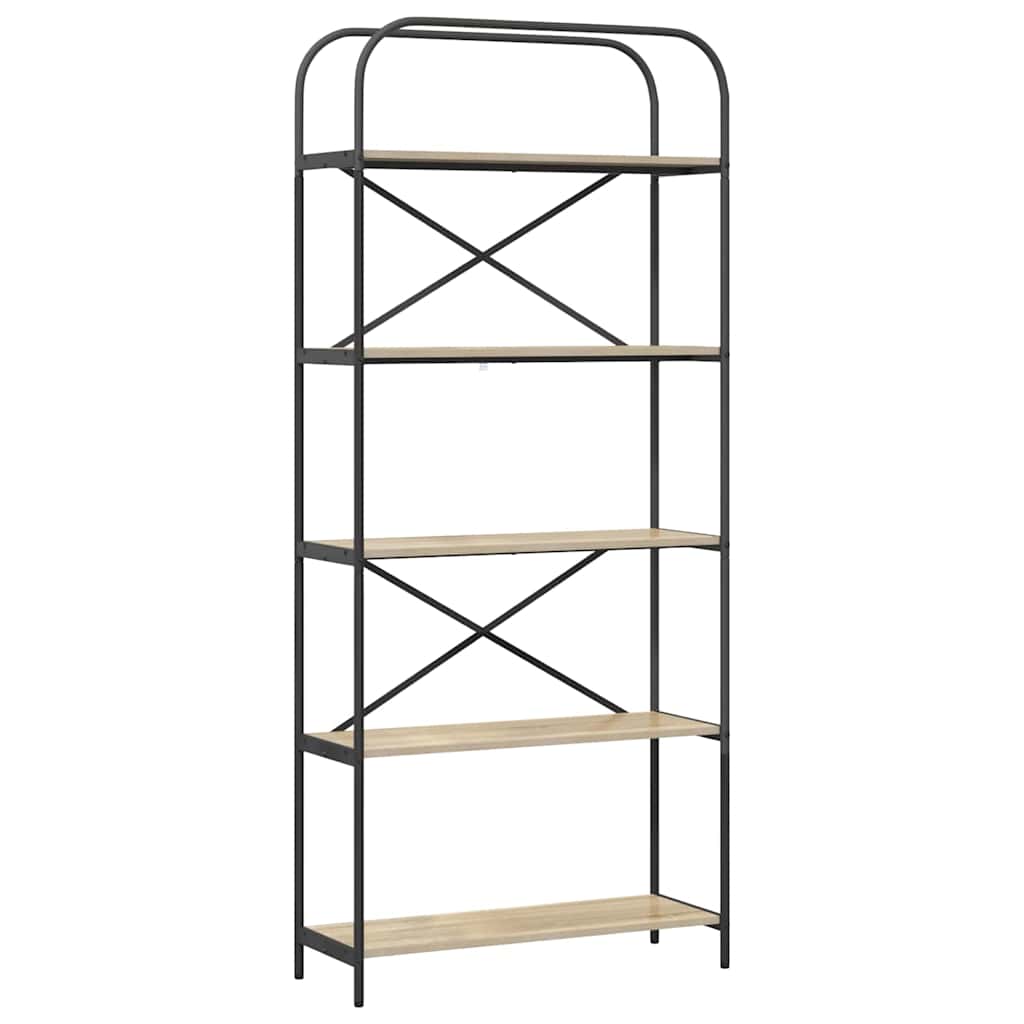 vidaXL Ράφι Βιβλίων Sonoma Δρυς 80 x 30 x 183 εκ Επεξεργασμένο ξύλο