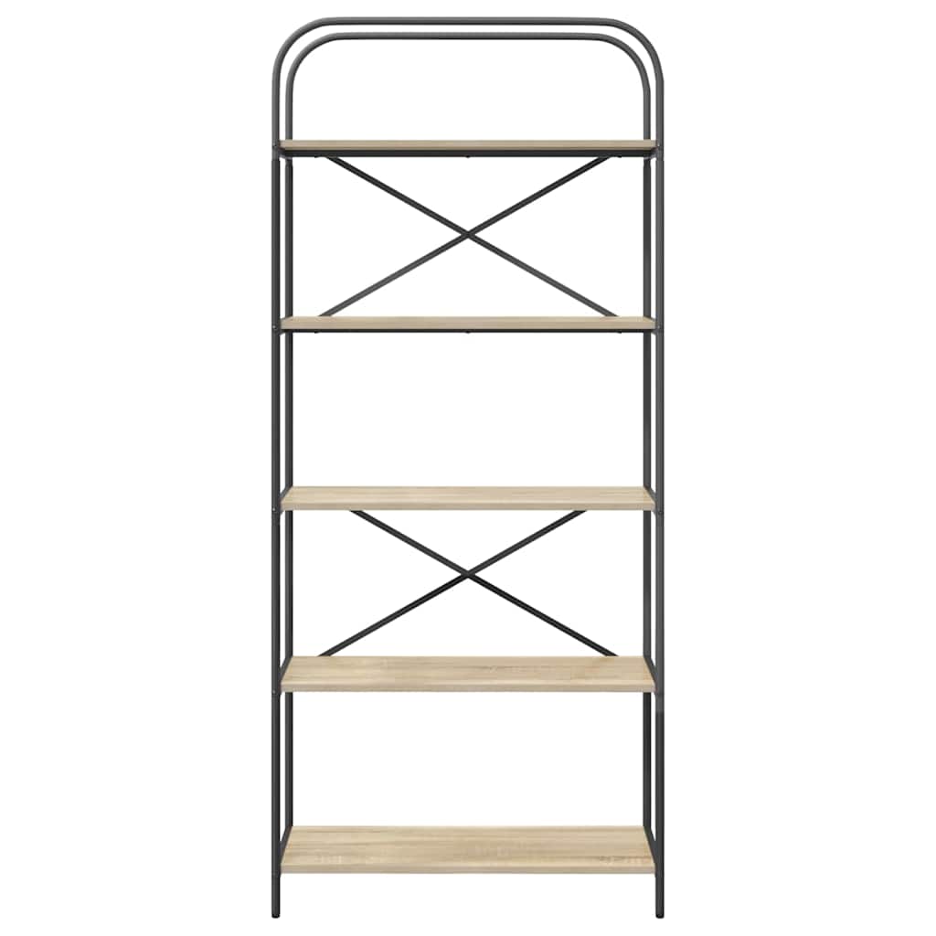 vidaXL Ράφι Βιβλίων Sonoma Δρυς 80 x 30 x 183 εκ Επεξεργασμένο ξύλο