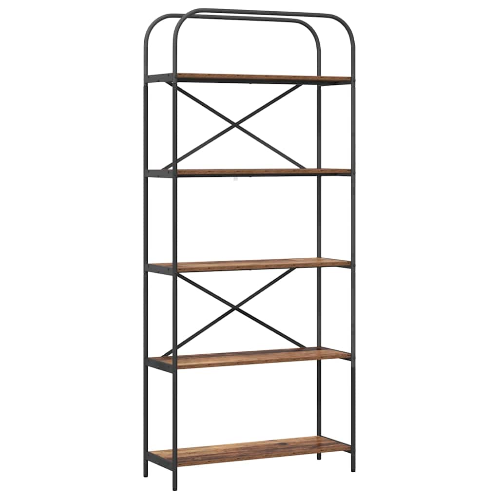 vidaXL Ράφι Βιβλίων Παλαιό ξύλο 80 x 30 x 183 εκ Επεξεργασμένο ξύλο